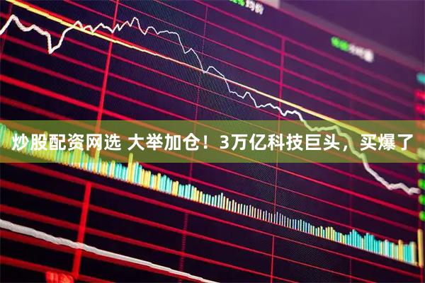 炒股配资网选 大举加仓！3万亿科技巨头，买爆了
